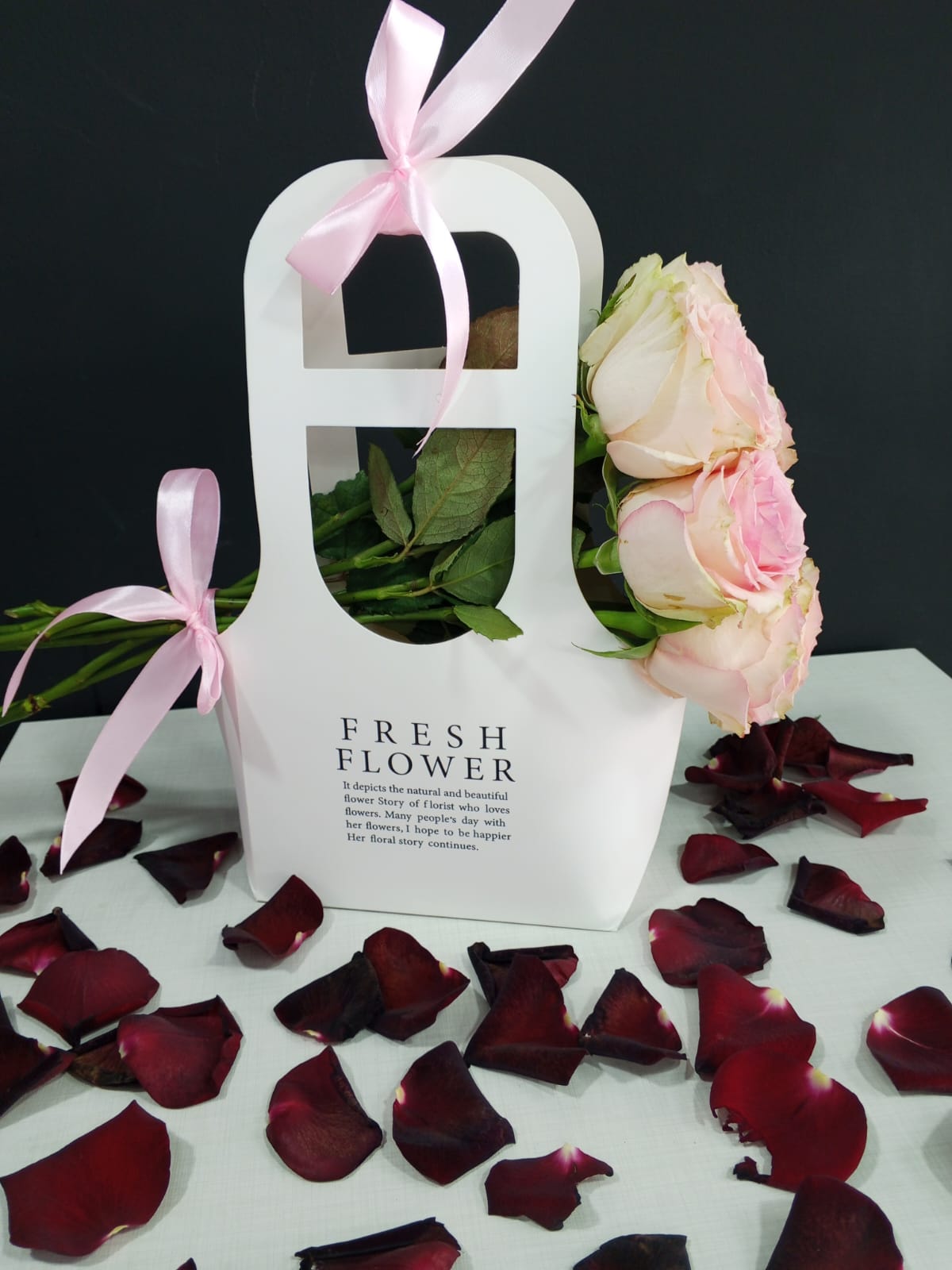 Valentine gift bag pink